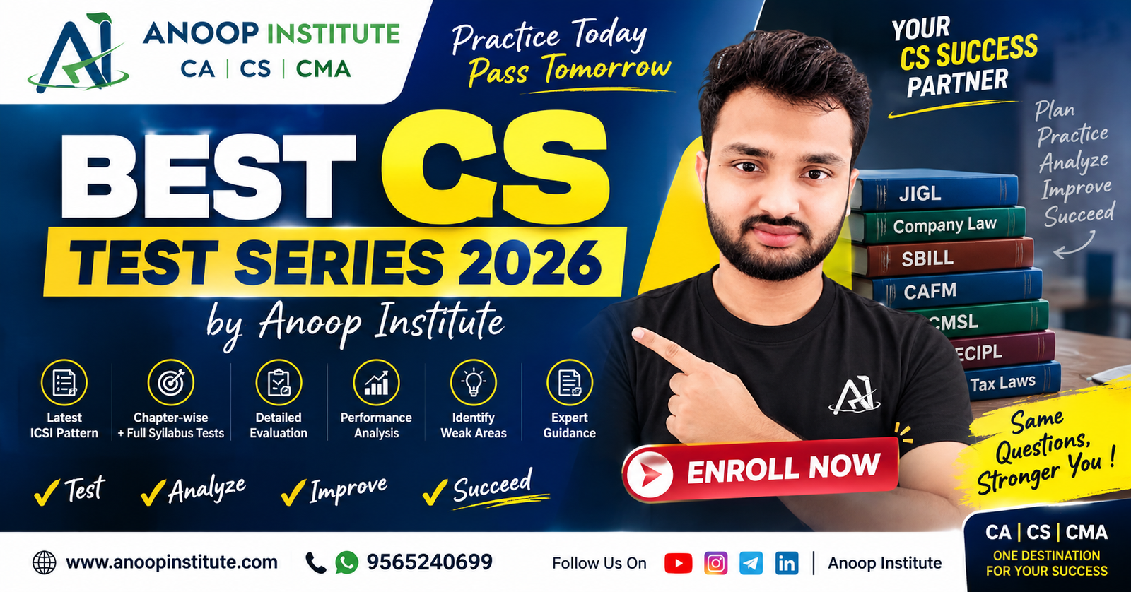 Best CS Test Series 2026 – Anoop Institute