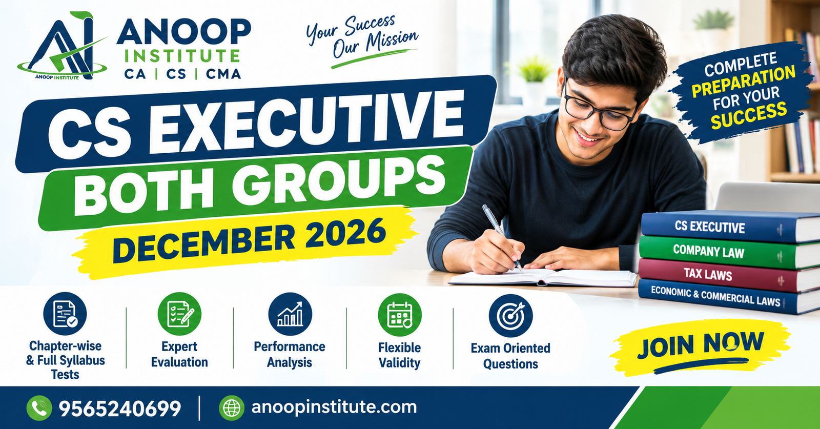 CS Executive Both Groups December 2026 Batch at Anoop Institute