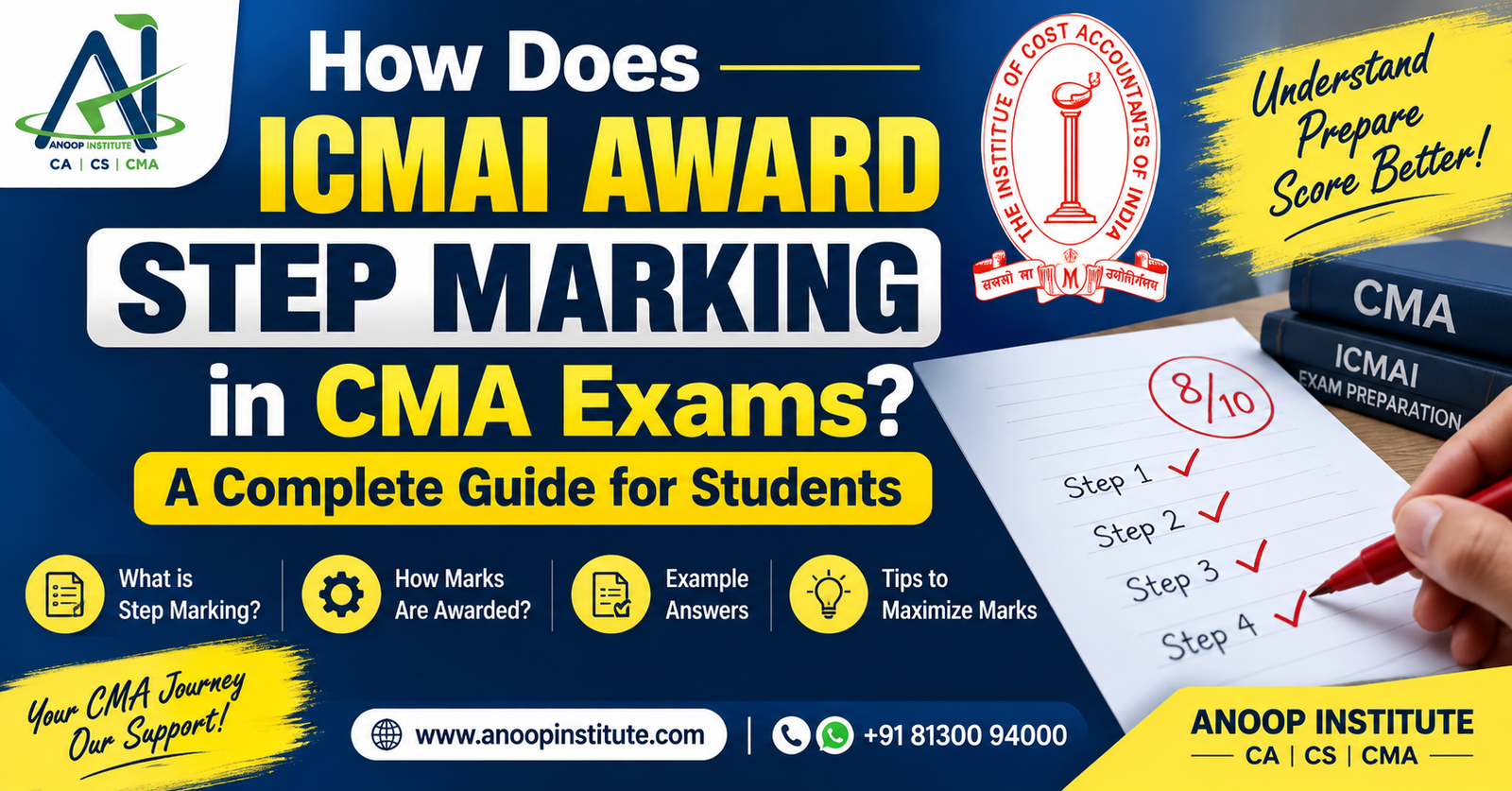 How Does ICMAI Award Step Marking in CMA Exams? A Complete Guide for Students