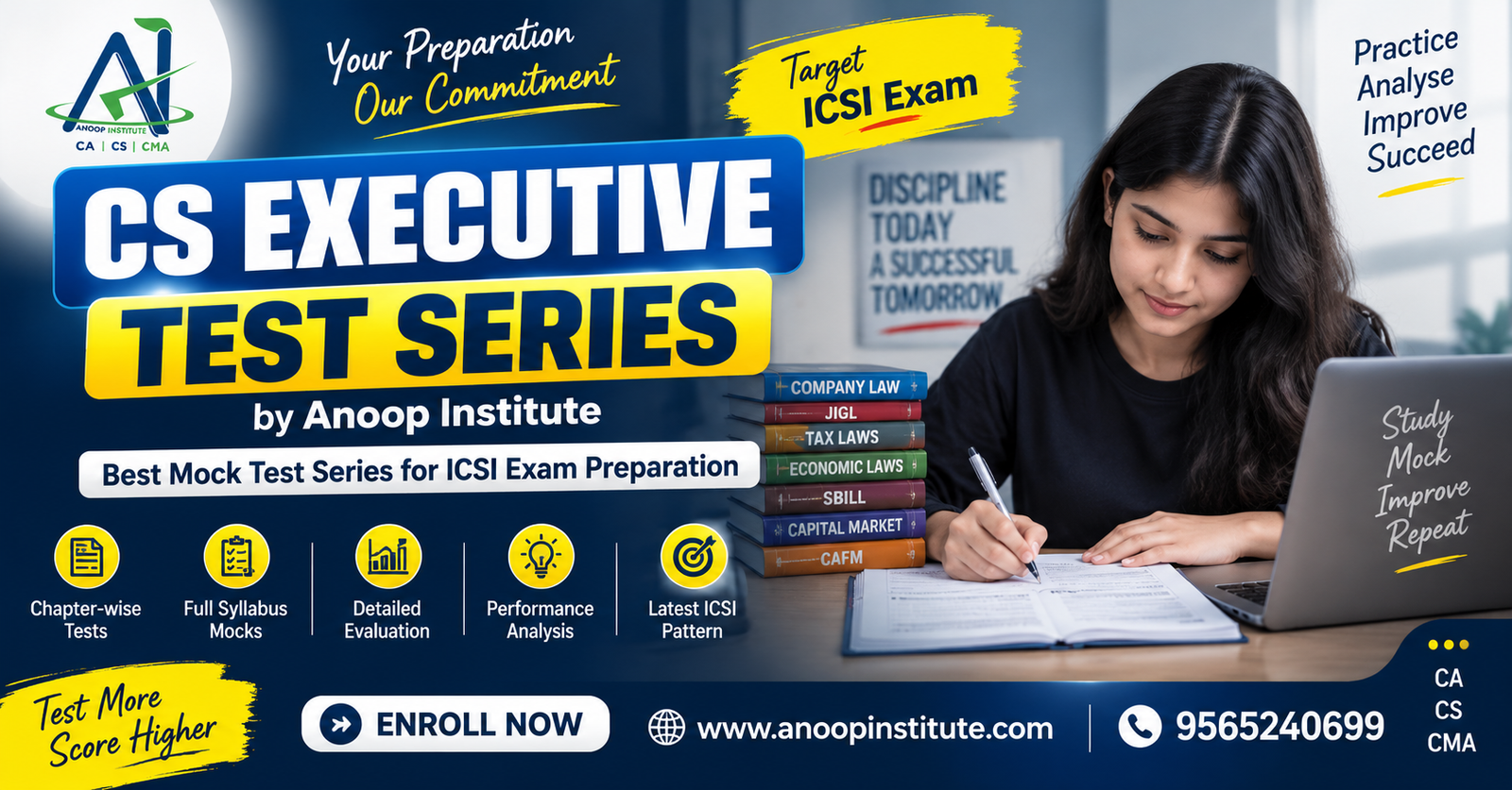 CS Executive Test Series 2026 – Best Mock Test Series by Anoop Institute