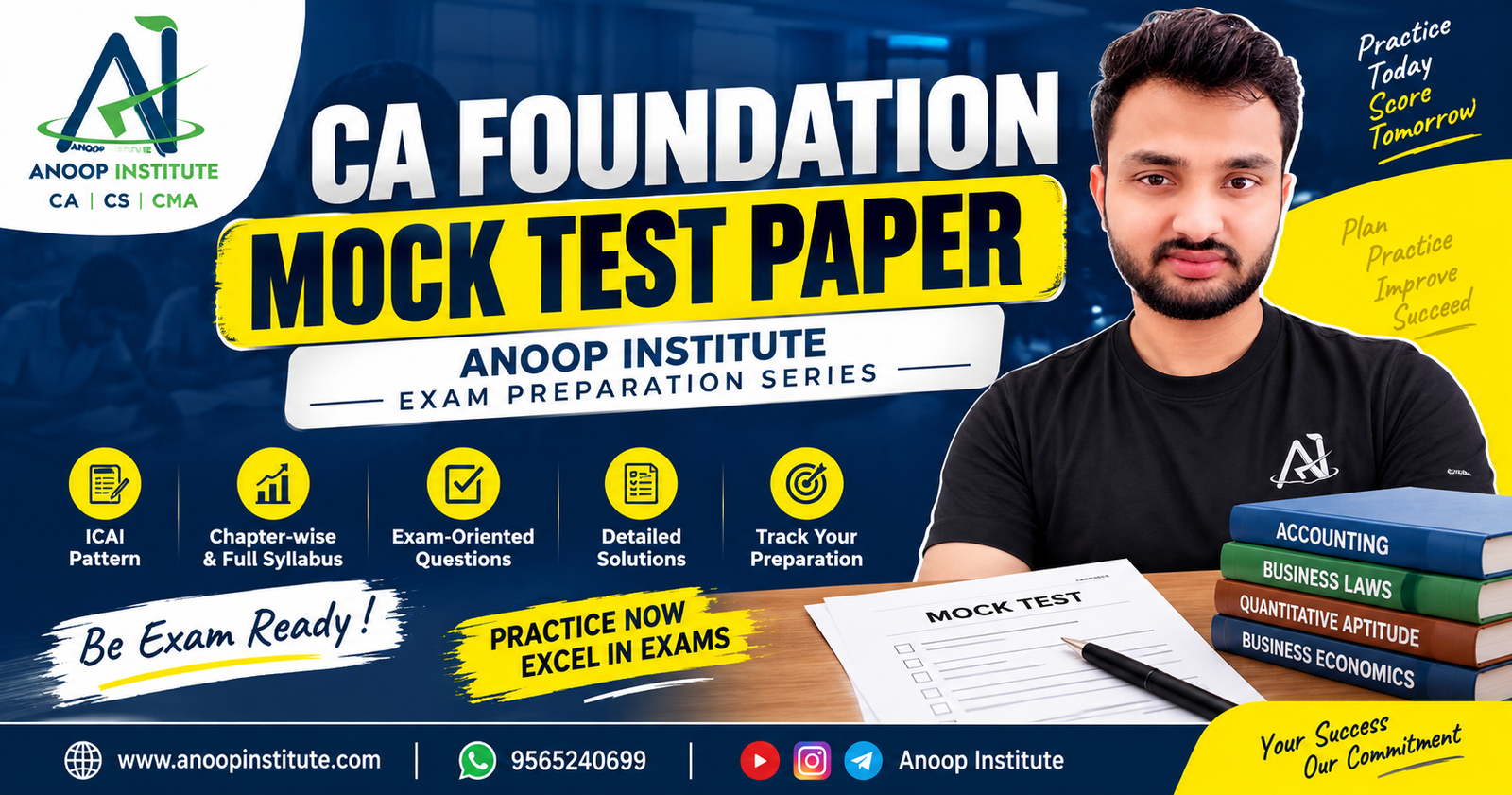 CA Foundation Mock Test Paper 2027 – Free Practice Series by Anoop Institute