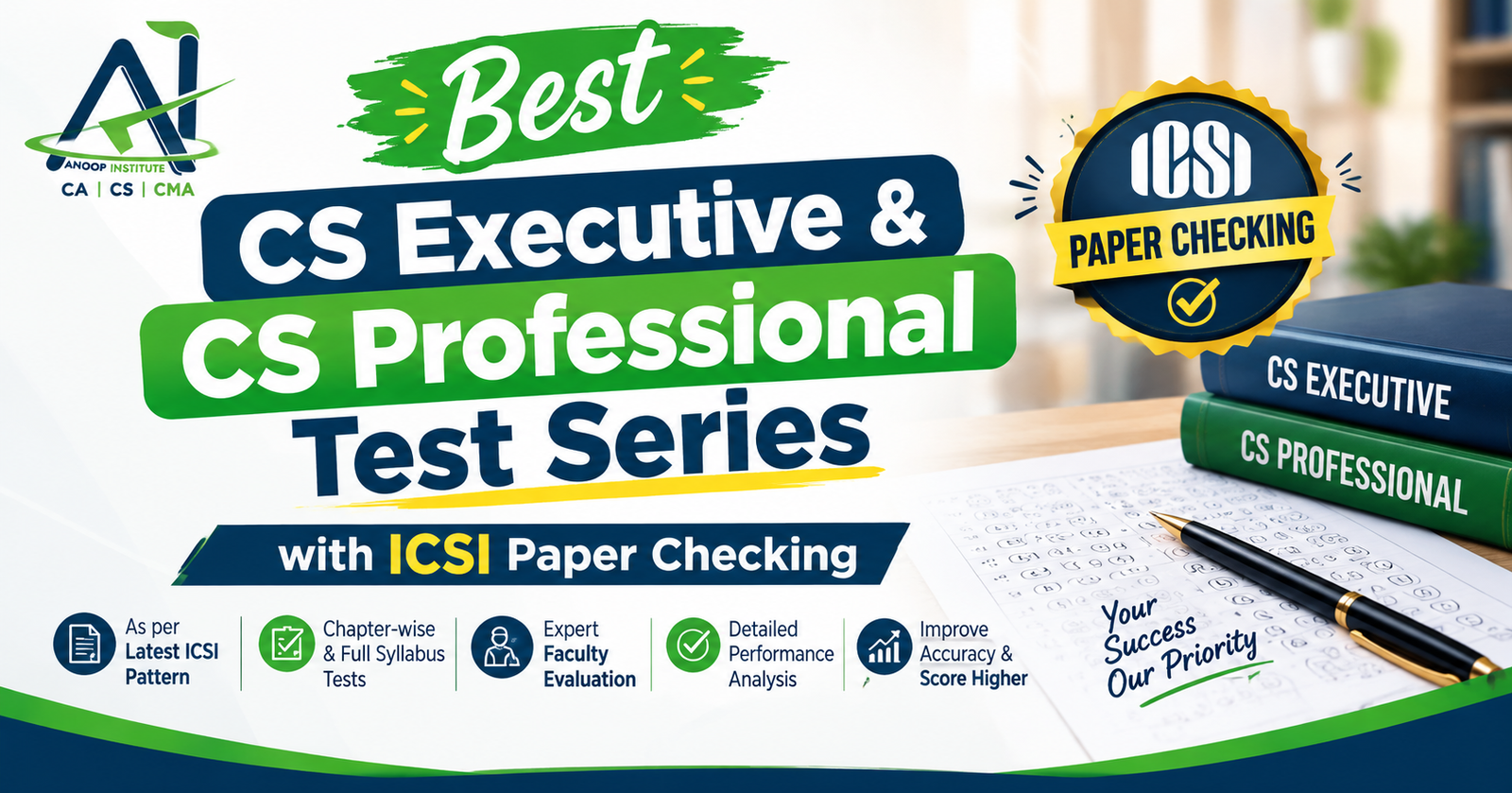 Best CS Executive & CS Professional Test Series – Anoop Institute