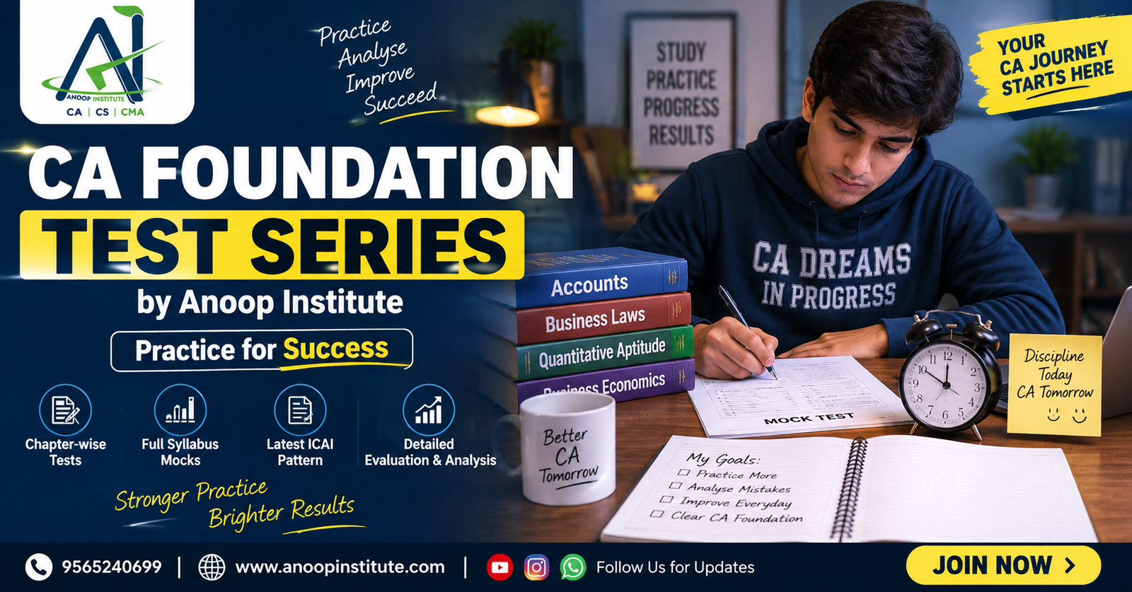 Top Rated CA Foundation Test Series in India – Anoop Institute