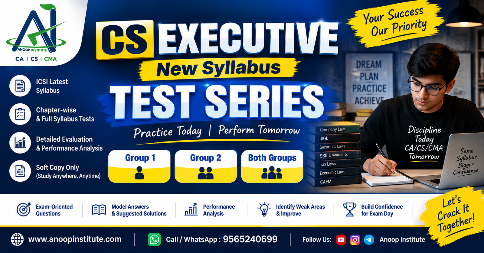 CS Executive New Syllabus Test Series 2026 – Anoop Institute