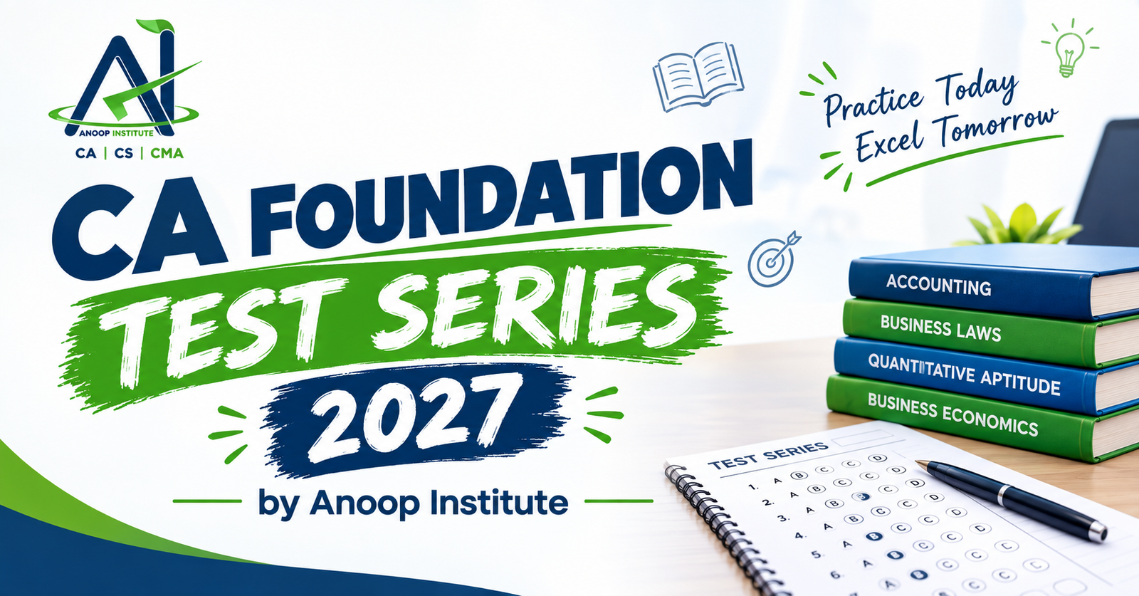 Best CA Foundation Test Series 2027 – Chapter-wise & Full Syllabus Mock Tests