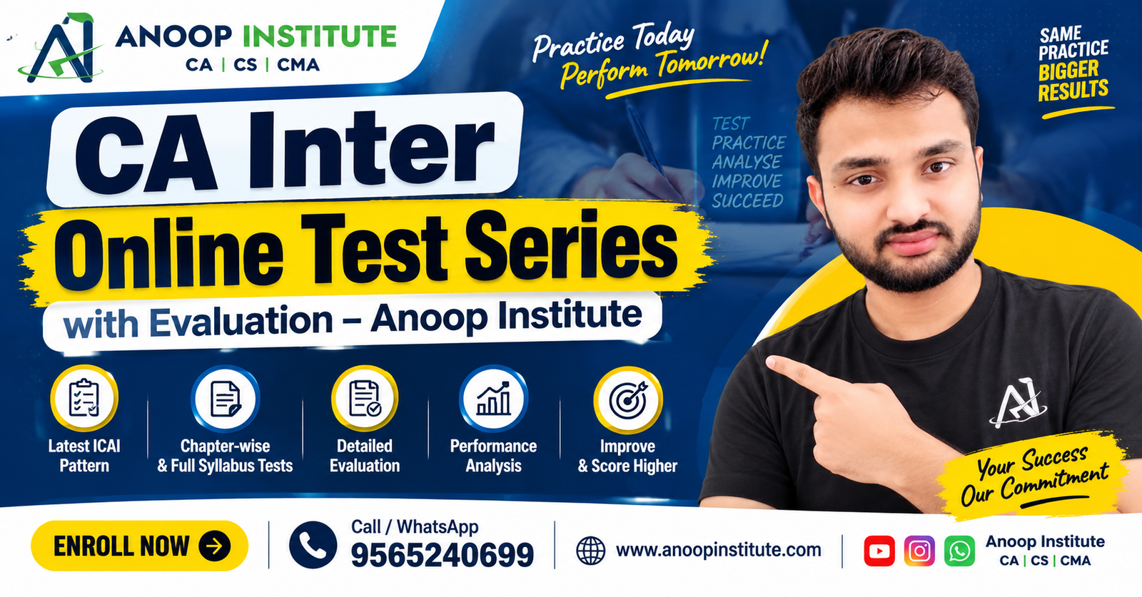 Chapter-Wise Test Series for CA Inter – Boost Your Exam Preparation with Anoop Institute