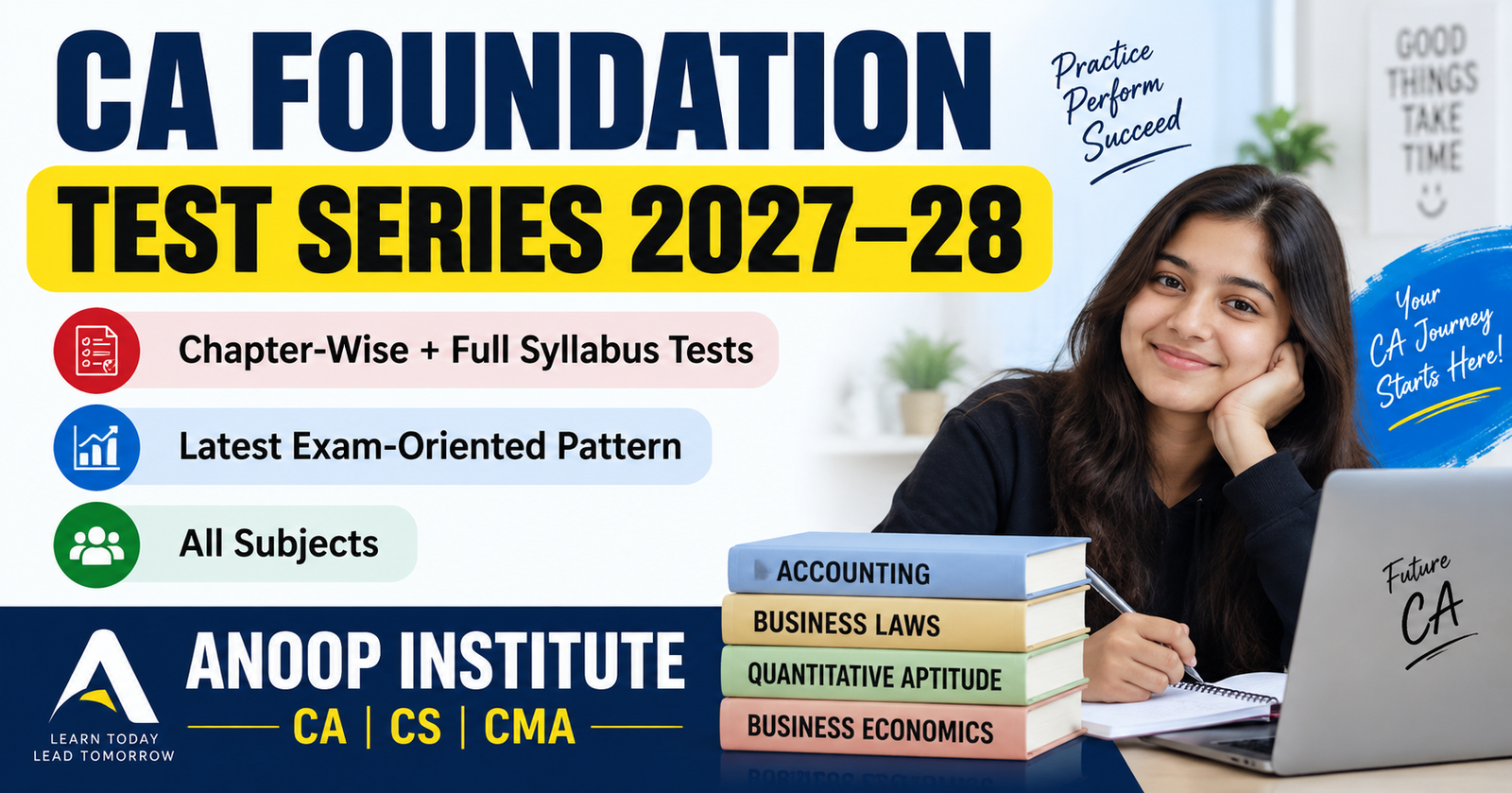 CA Foundation Test Series 2027–28 | Chapter-Wise & Full Syllabus Tests | Anoop Institute