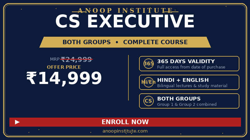 CS Executive – Both Groups (Complete Course)